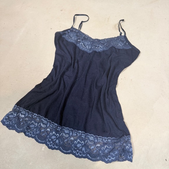 Maurices Tops - Maurices Navy Blue Lace Trim Cami Top Small Sleeveless Adjustable Straps summer
